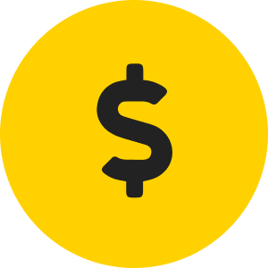 Dollar Icon Yellow Circle